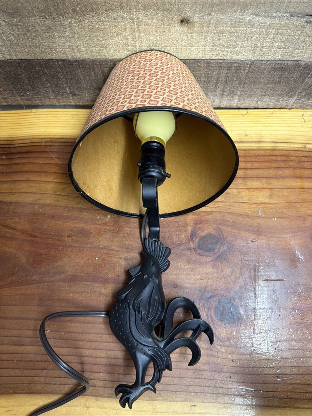 ROOSTER wall sconce Plastic Vintage MCM 15” Tall